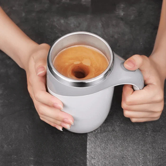 Caneca Mixer Magnética Recarregável em Aço Inoxidável