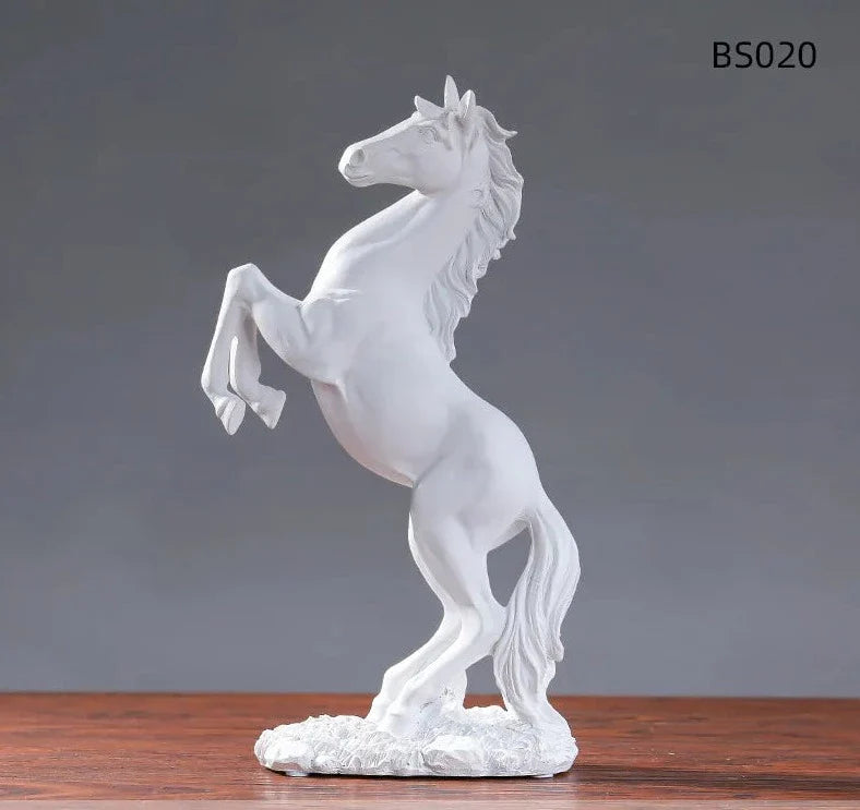 Escultura Decorativa Cavalo - Branco