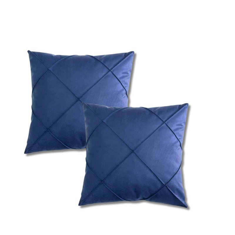 Conjunto 2 Capas de Almofada Luxo Drapeadas em Suede - Espaço Lar