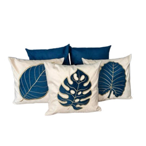 Conjunto 5 Capas de Almofada Bordada Boho Chic - Espaço Lar