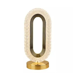 Luminária de Mesa Cristale Oval Luxuosa