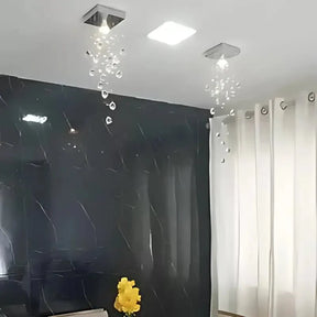 Lustre Gotas de Cristal Para Sala e Cozinha