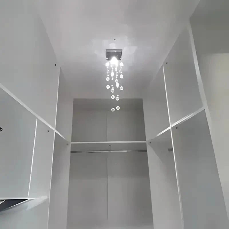 Lustre Gotas de Cristal Para Sala e Cozinha