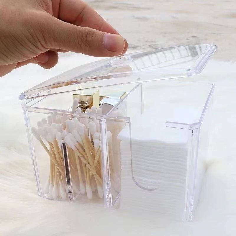Porta Algodão e Cotonete em Acrílico Organizador